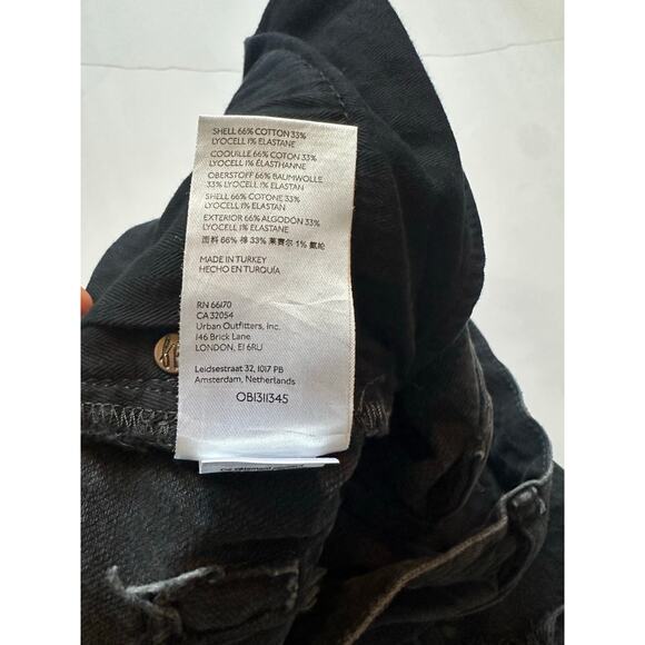 Free People Bren High Rise Cuffed Distressed Boyfriend Jeans 27 HAND PAINTED - Picture 16 of 16